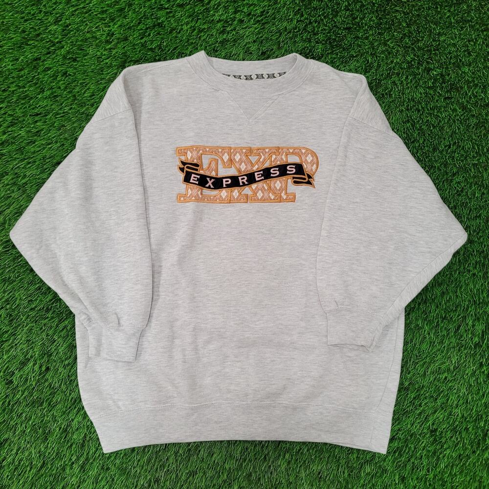 Vintage 90s Express Sweatshirt Womens S 23x26 Oversized Baggy